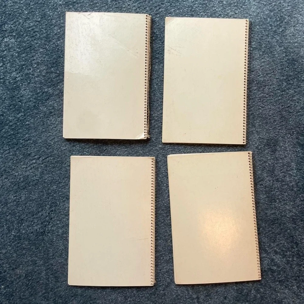 Vintage Russian Middle Eastern British Set of 4 Spiral-Bound Recipe Cookbooks
